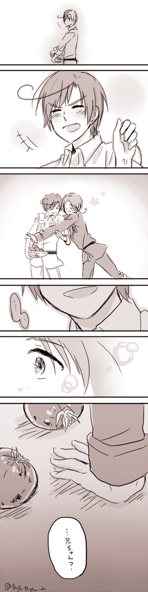 【遅刻組】くるん兄弟で「お兄ちゃん」 #APHコンビ版深夜のお絵描き60分一本勝負 