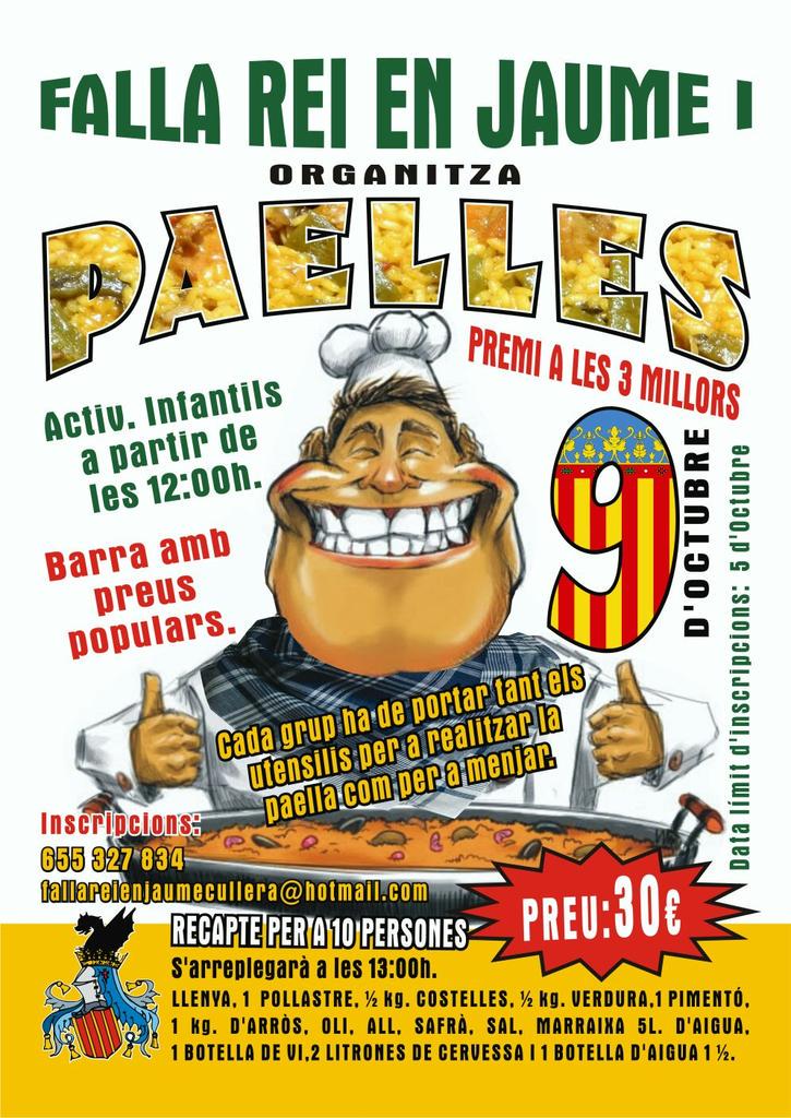 El 9 d'octubre celebrem el dia del nostre rei!! Concurs de paelles!!! #ReiEn9D'Octubre