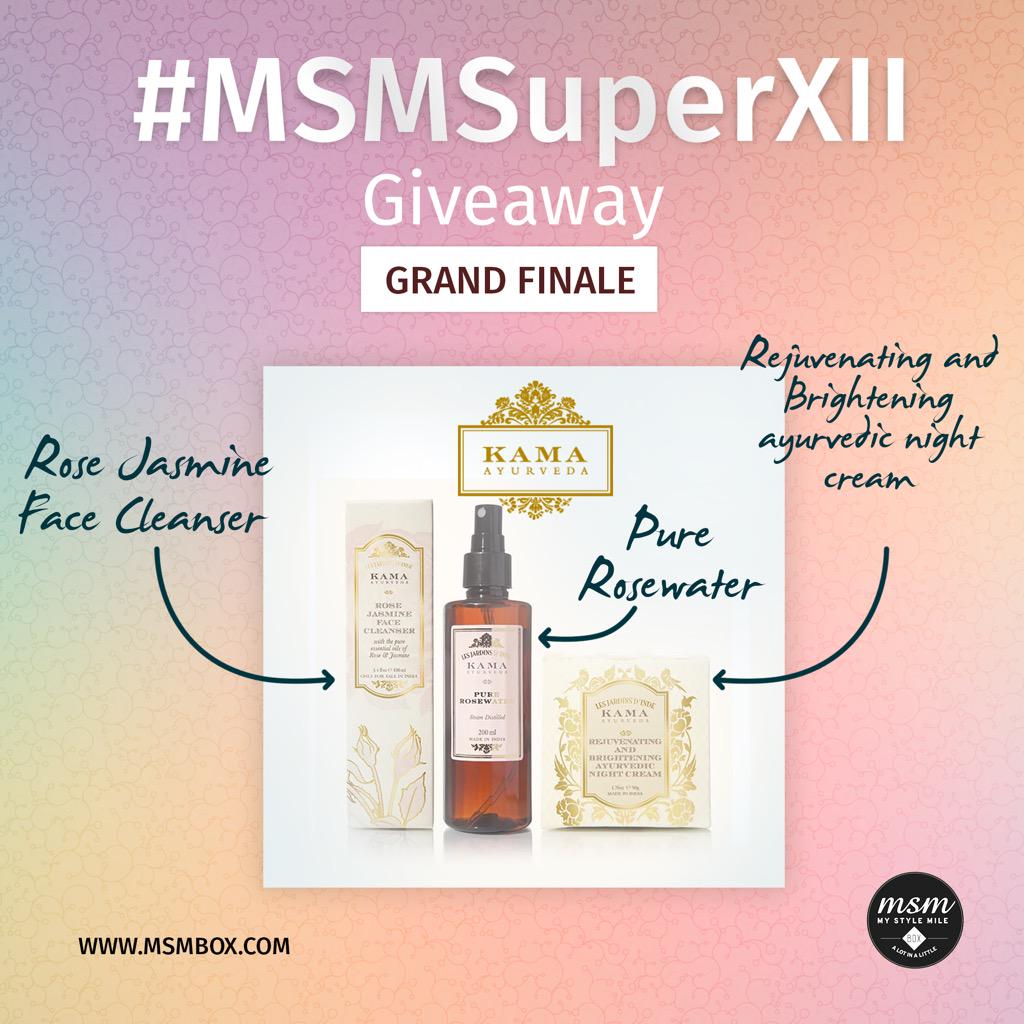 msmboxindia's tweet photo. Win this @KamaAyurveda hamper with the GRAND FINALE of #MSMSuperXII here: http://t.co/gXGX4T1DYW #giveaway #contest http://t.co/qfGZCg1ORv