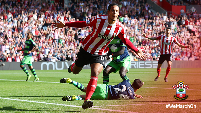 SouthamptonFC's tweet photo. @leodigatsby *shrugs* #WeMarchOn http://t.co/vxerSs54e4