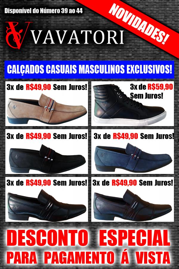 Chegaram Os Modelos Exclusivos da <a href="/lojavavatori/">Loja Vavatori</a> 
Modelos Masculinos Sociais e Casuais
Whatsapp: (16) 99208-5199