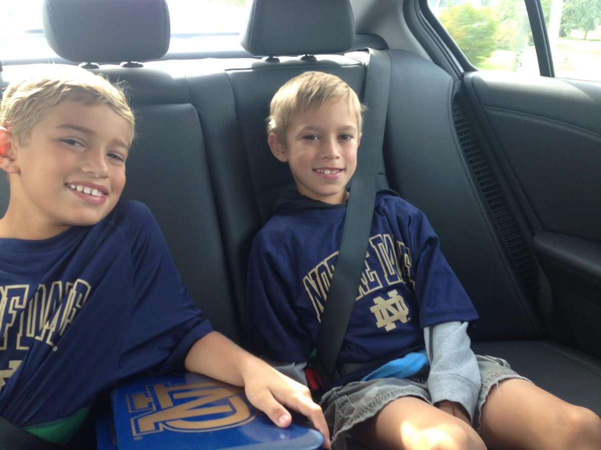 Taking my little Irish fans to their first game today.