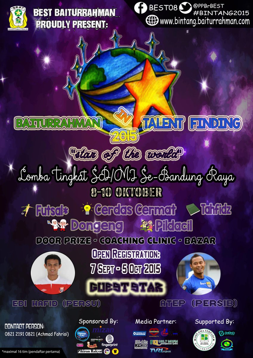 Baiturrahman In Talent Finding 2015 by <a href="/PPBrBEST/">B.E.S.T</a>: 8 – 10 Oktober 2015  gigastic.com/id/baiturrahma…