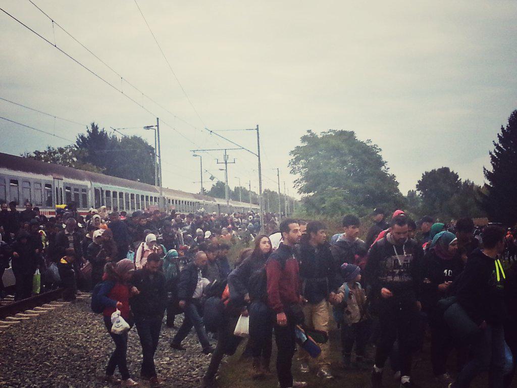 gattoclochard's tweet photo. It has been a long way and it still is. Now the Hungarian border will it be.closed by barbed wire?
#openbordercaravan http://t.co/xJcBYSTsUr