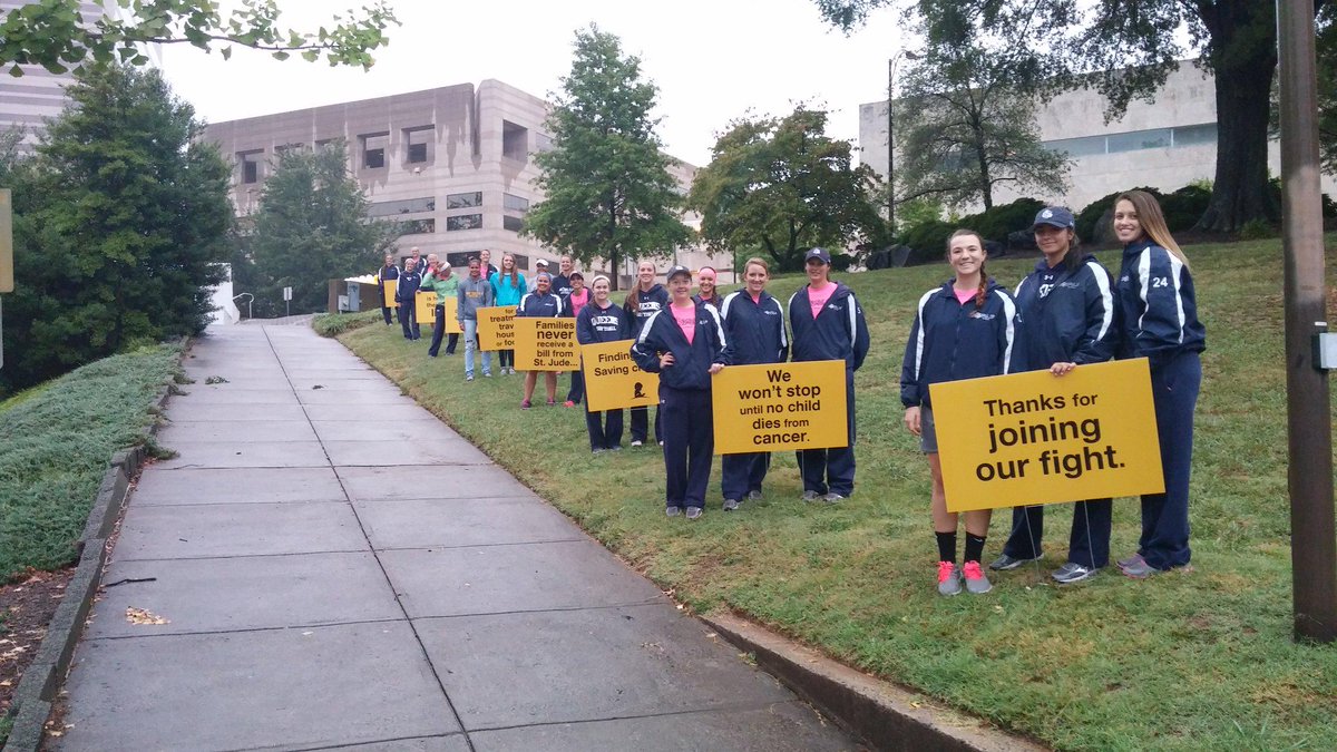 CoachMelQUSB's tweet photo. You are all Champions! @queens_softball #St.JudeWalk #18strong http://t.co/BLcvWNsTl4