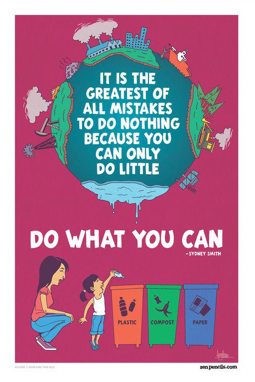 Little things matter to help fight #climatechange. Via @PostersForGOOD  #itsthelittlethings posters-for-good.tumblr.com/post/285464295…