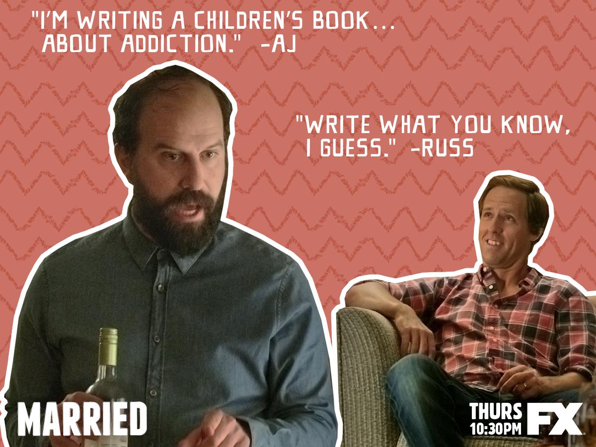MarriedFX's tweet photo. Write what  you know. #MarriedFX http://t.co/o2R6BL17ua