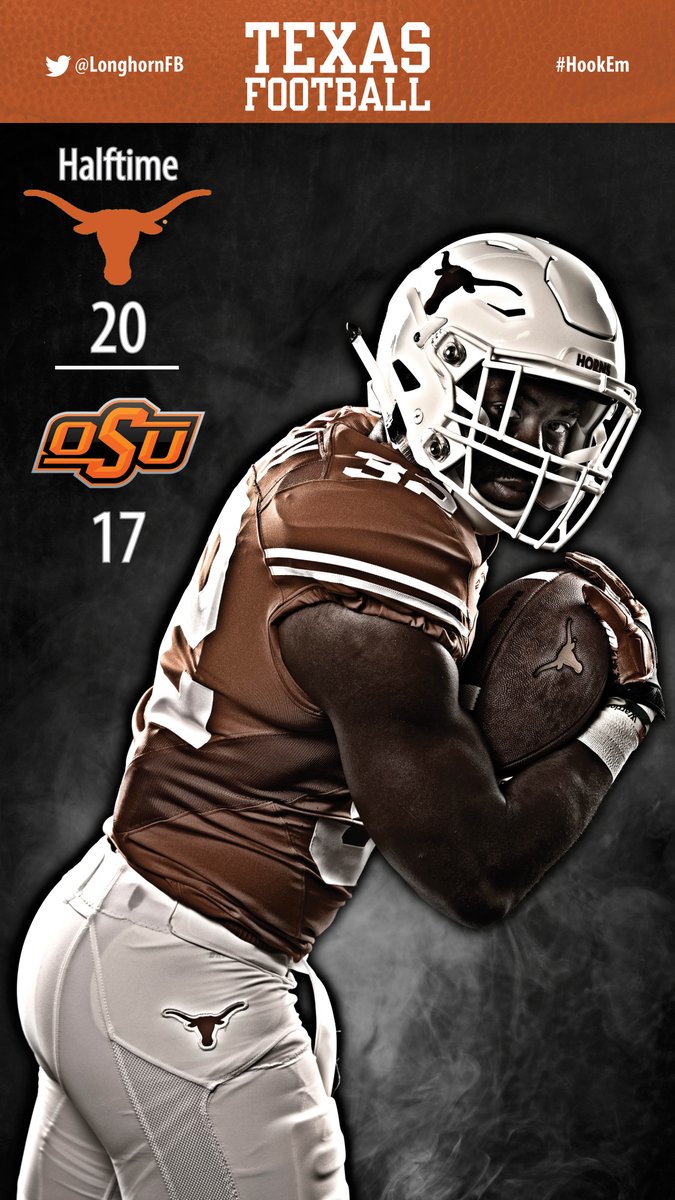 TexasFootball's tweet photo. HALFTIME: Horns lead Cowboys 20-17. #HookEm http://t.co/KIcj2TjNAC