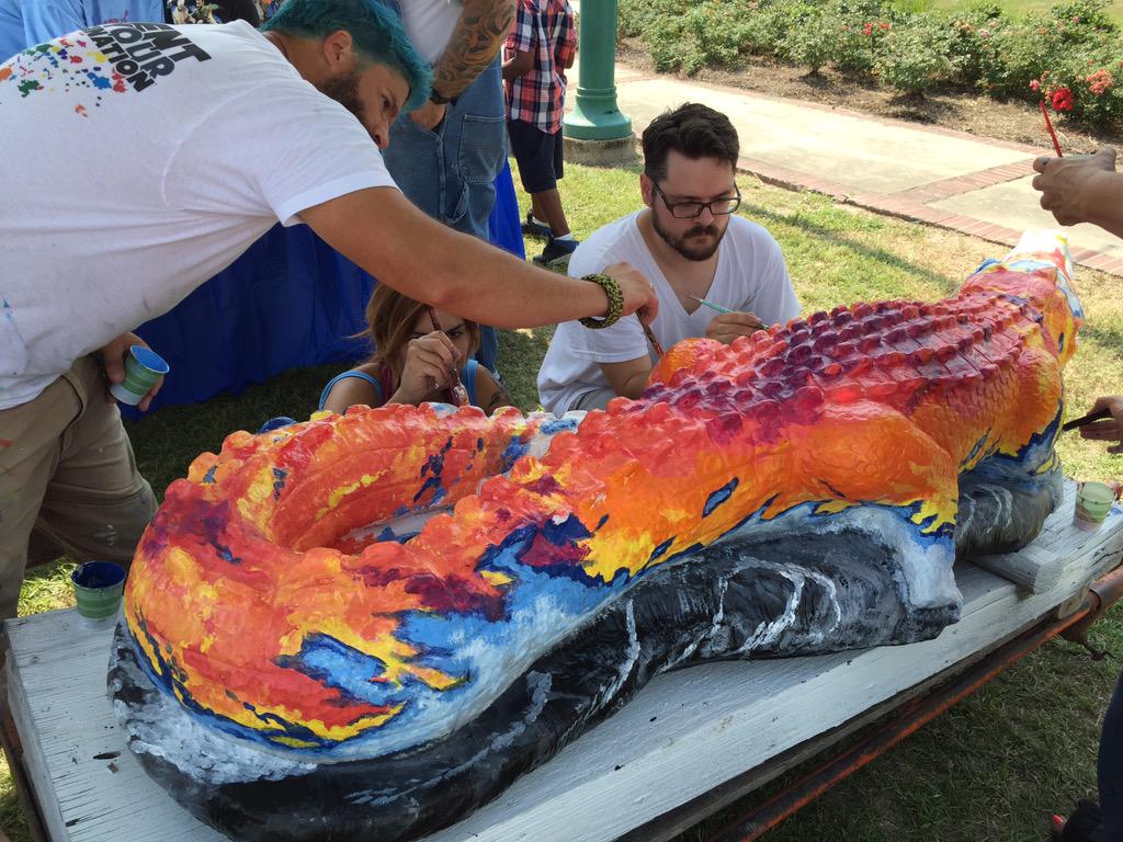 LakeCharlesCVB's tweet photo. The newest Gator on the Geaux looks great! What will it's name will be? Suggestions? #nhmsc #HurricaneAwarenessDay http://t.co/2hsNE6ZiAU