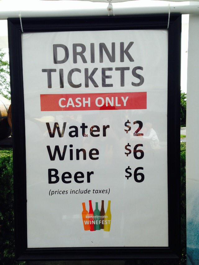 Konzelmann's tweet photo. Wine and @SilversmithBrew will be available ALL DAY 
#WINEFEST2015 (cash only) http://t.co/chTYJyss4n