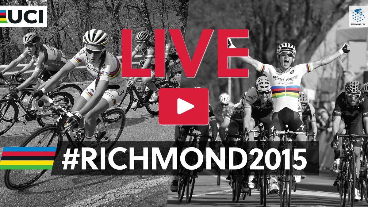 UCI_cycling's tweet photo. Women Elite Road race is starting now! Watch it LIVE on our website http://t.co/vjCWTCiYfU #Richmond2015 http://t.co/XDlC4geFjT