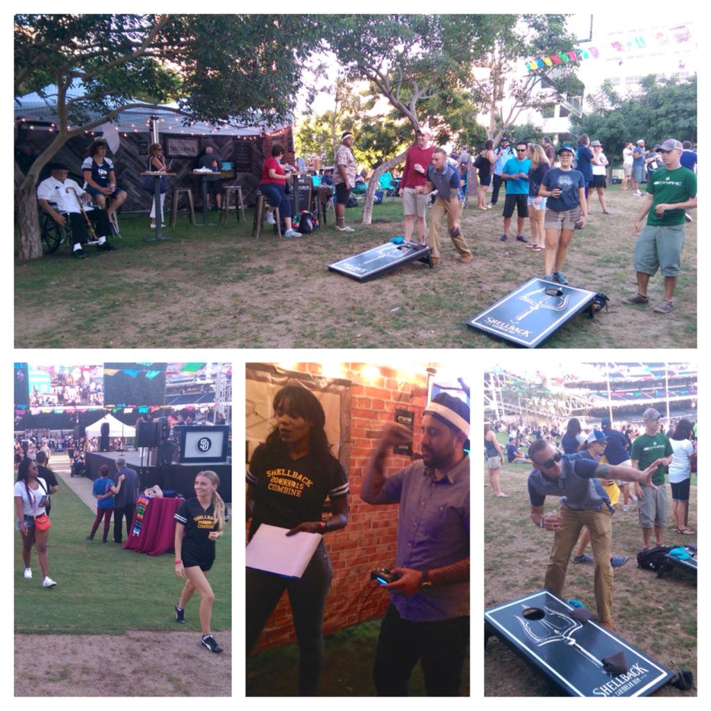 It was a celebration in the #ShellbackCombine at the @padres #FiestaInThePark on Friday, 9/25. #ShellbackSD