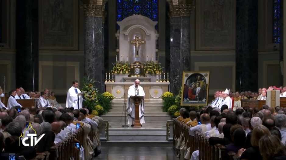 ACDtvOficial's tweet photo. Homilía del #PapaFrancisco en la Santa Misa en #Filadelfia #PopeinPhilly #PopeInUSA  https://t.co/DhhAFQNLEt http://t.co/KftHjT8dA5