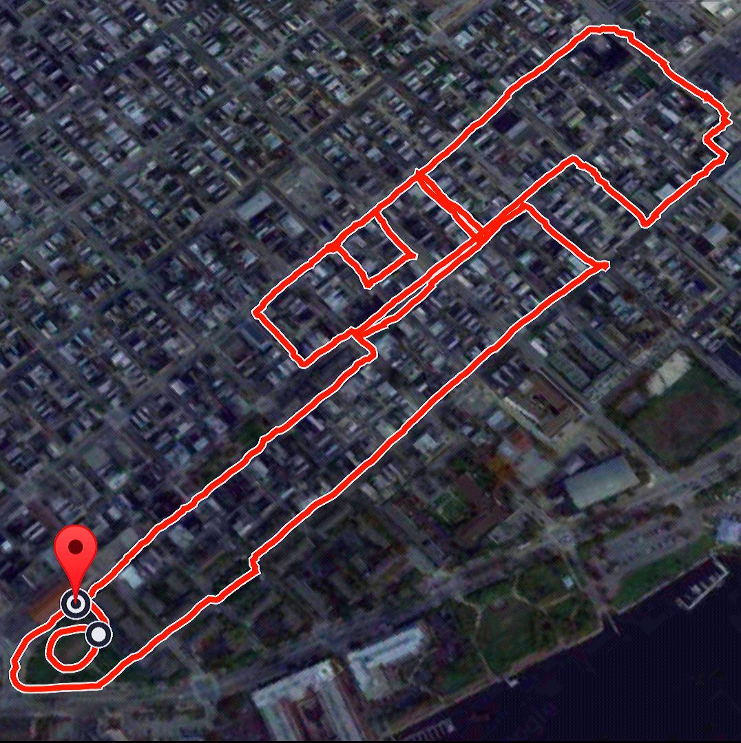 WallyGPX's tweet photo. *2.50mi GPS Pipe Wrench! #plumbing #citygridcanvas #GPSasketch #streetart http://t.co/QvKx7REi8Z