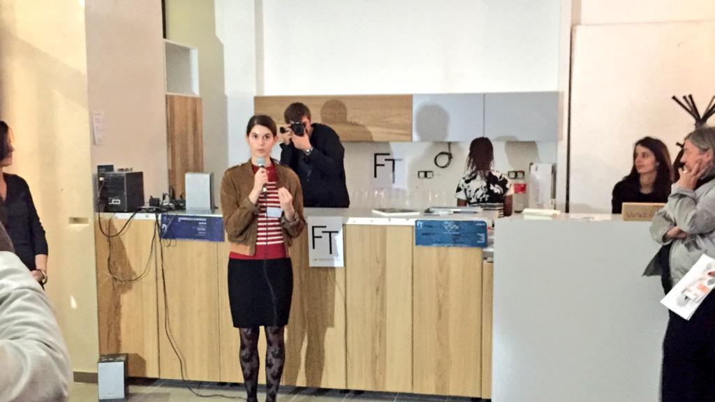 FTshowroom's tweet photo. &amp; now Alice Gras from @HallCouture closes the showroom with a speech, before launching tonight's party! #fashiontech http://t.co/JOzMXKjFFS