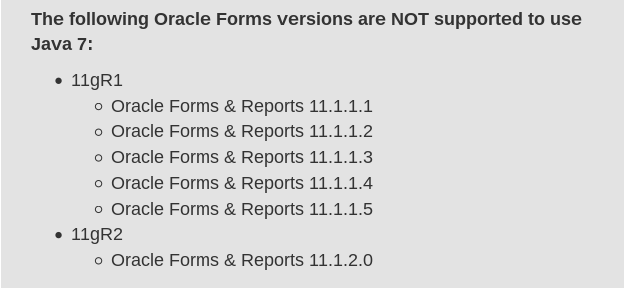 mojtabanow's tweet image. Oracle #Forms11G r2 11.1.2.0 is not Compatible with #Java7
Upgrade your #Weblogic to 10.3.6 and Forms to 11.1.2.2