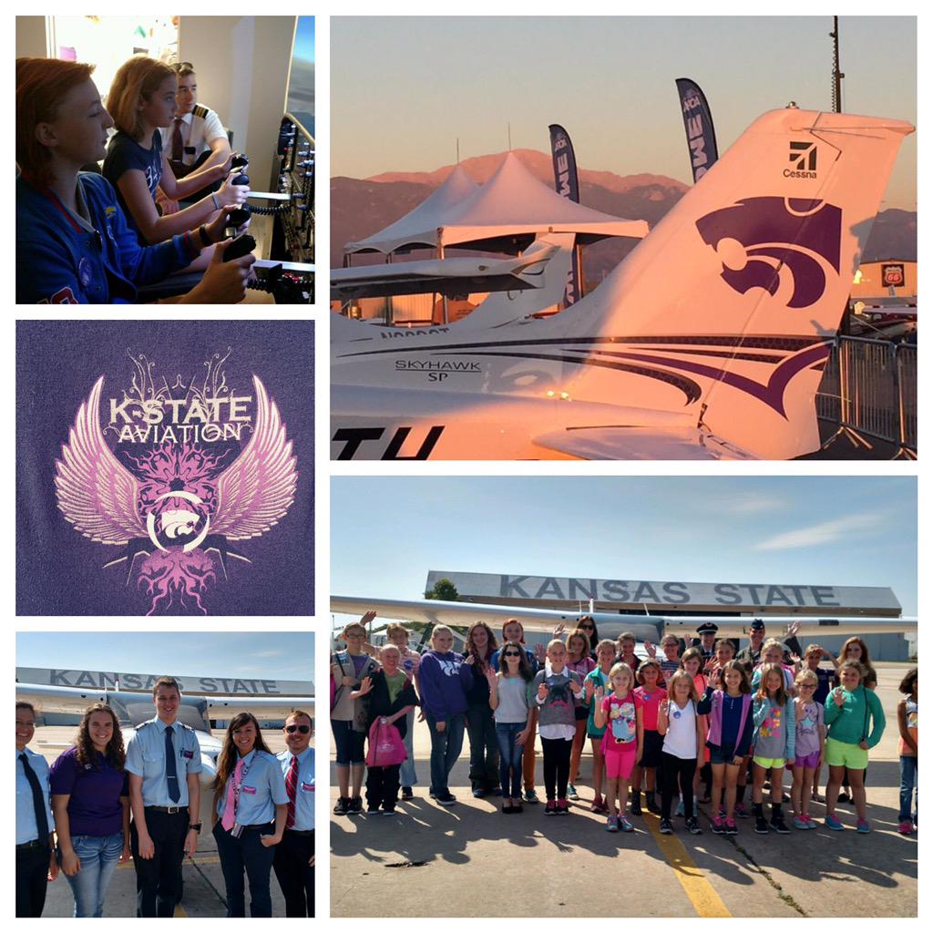 Salina_KStater's tweet photo. @KStateSalina pilots at #AOPACOS15 ladies on campus for #GIAD15 #KStateAviation #KState #flykstate #KStateFamily http://t.co/z11jFLLizU