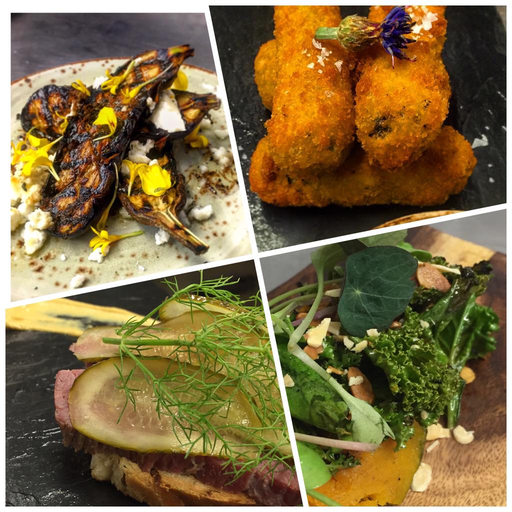PrawnographyLDN's tweet photo. New stuff on the menu at #prawnagain @PortSideParlour including black pud croquette, Rueben, aubergine/feta/truffle http://t.co/qdq6mSiFdR