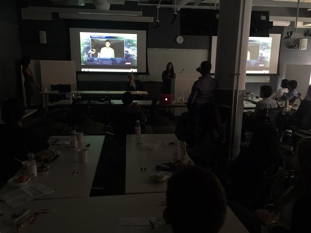 YusufOmarSA's tweet photo. Remember @eNCA's short doccie about @CLIMB_4Change? Watching it with @OneYoungWorld delegates at @google in NYC http://t.co/T0a0mmdxPo