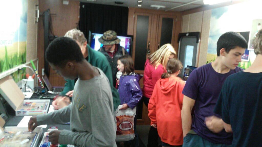 IALR's tweet photo. Rain doesn't stop STEM! Our #STEM mobile learning lab is at VA Tech for the #VaScienceFest @vtnews http://t.co/zzOW2eH7AV