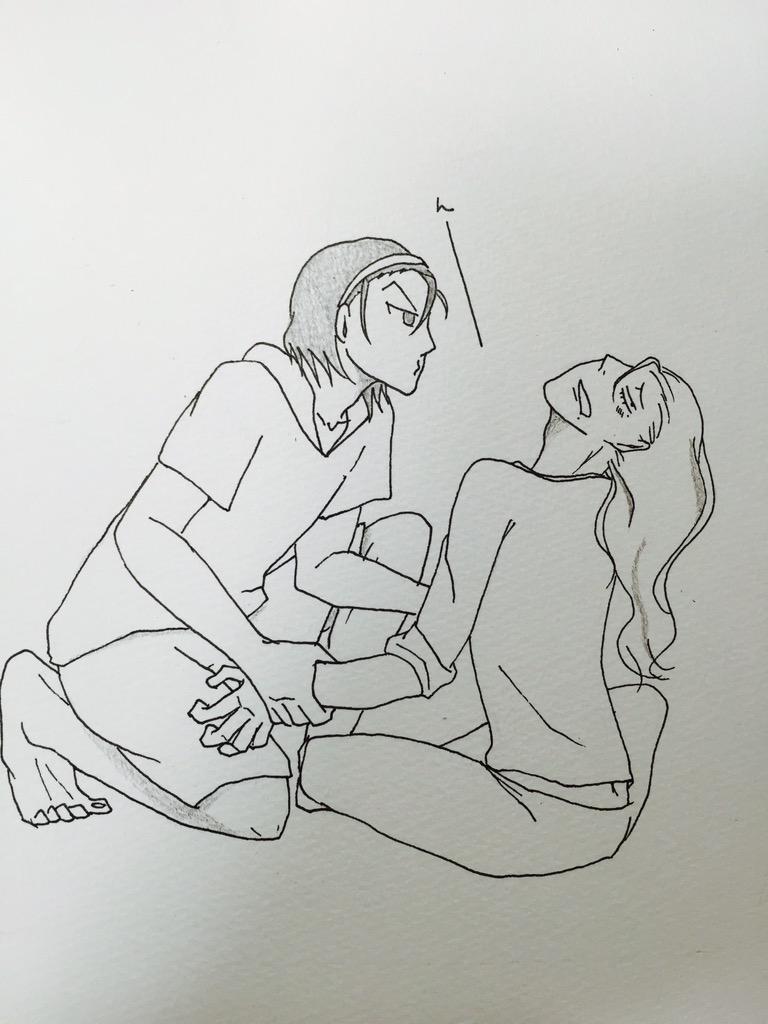 眠れなくて東巻描いてた 