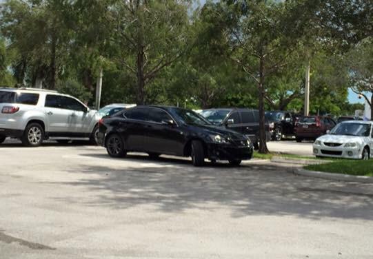 Someone sent this as a #ParkingProblem. It's really a #Parkland problem. But only because of the car. #IsThatAHonda