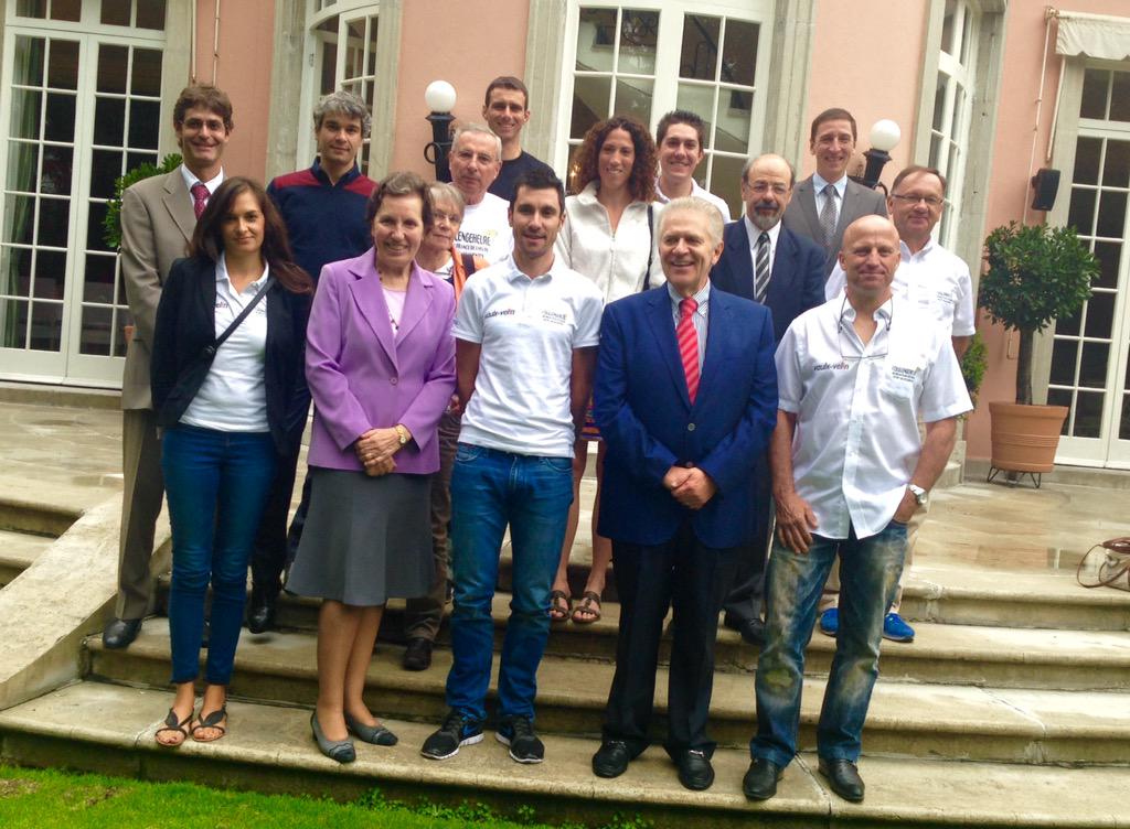 LamiraudF's tweet photo. Rencontre constructive avec Maryse Bossiere, ambassadrice de France, et Carlos Padilla, Pdt du Com. Olymp. Mexicain. http://t.co/a985RX6CKG