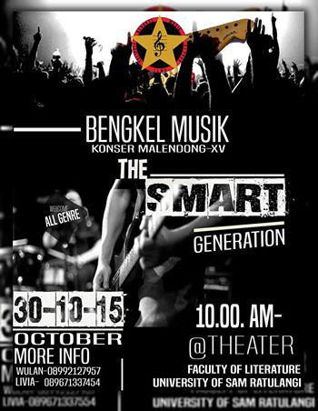 BKMBengkelMusik's tweet photo. Konser Malendong XV at Theater hall fak.sastra unsrat.. 
coming so soon.. on OCT, 30 2015 .. !!! \m/ http://t.co/0N4wGYKm0K