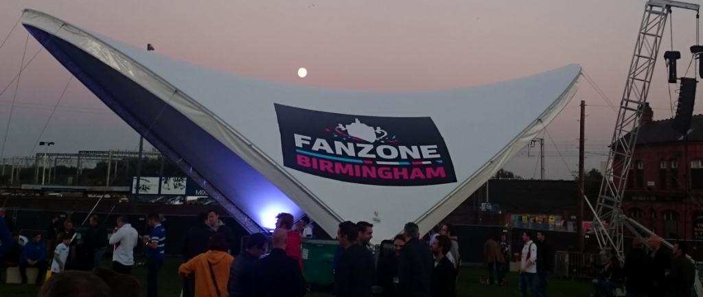 RWC2015Bham's tweet photo. The moon is out and we are waiting for #ENG v #WAL at 8pm
And the fans are arriving back from Villa
#BrumRWC #RWC2015 http://t.co/gqjgBRGLCm
