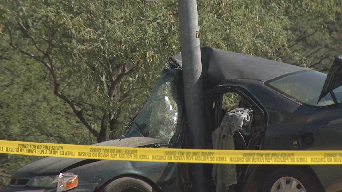 JUST IN A picture from the fatal car accident near Pantano and Tanque