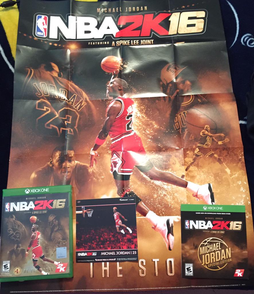 Bird0fPrey7's tweet photo. @NBA2K @Jumpman23 I finally made up my mind. Let's hope the hype is real. #NBA2K16 #MJEdition #SunsetPark #LetsGo http://t.co/iNEZyfR8MN