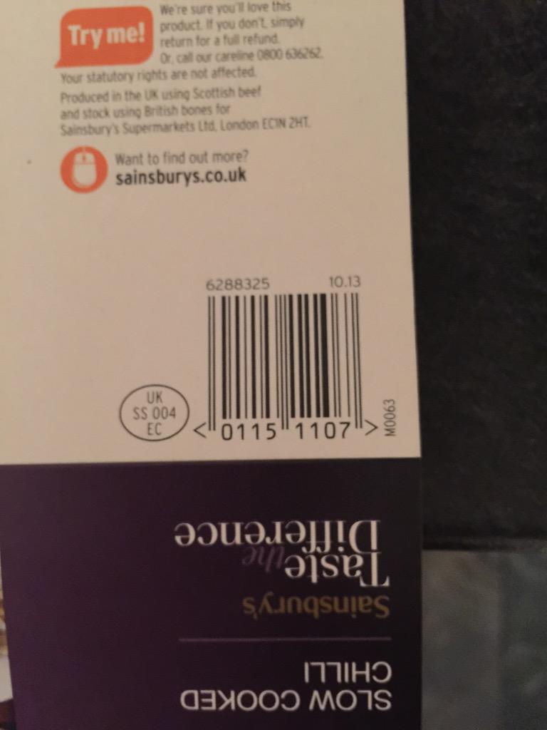 arrantevans's tweet photo. @sainsburys it was the Liphook store and here's the barcode... http://t.co/YTLDaYh01y