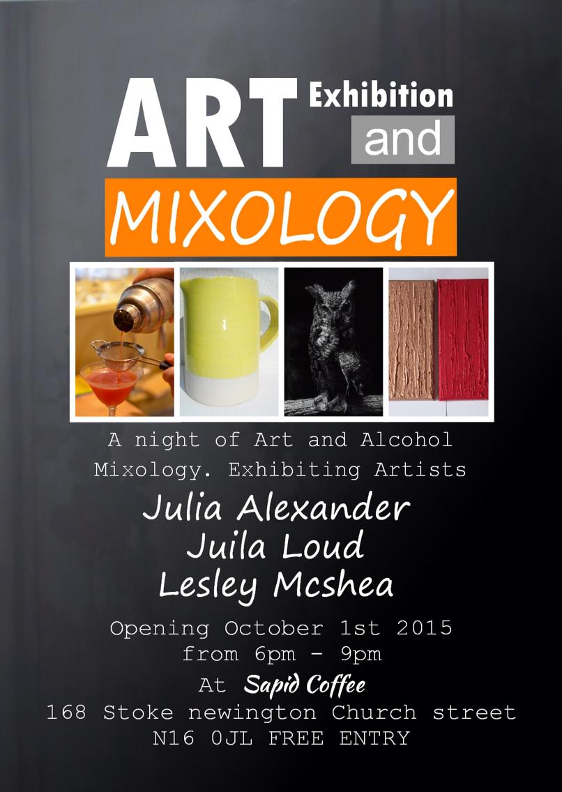 LoudJulia's tweet photo. My art on show here.. Hackney people come along! @SapidCoffee #hackney #art #hackneyartists http://t.co/q5uQVJul9u