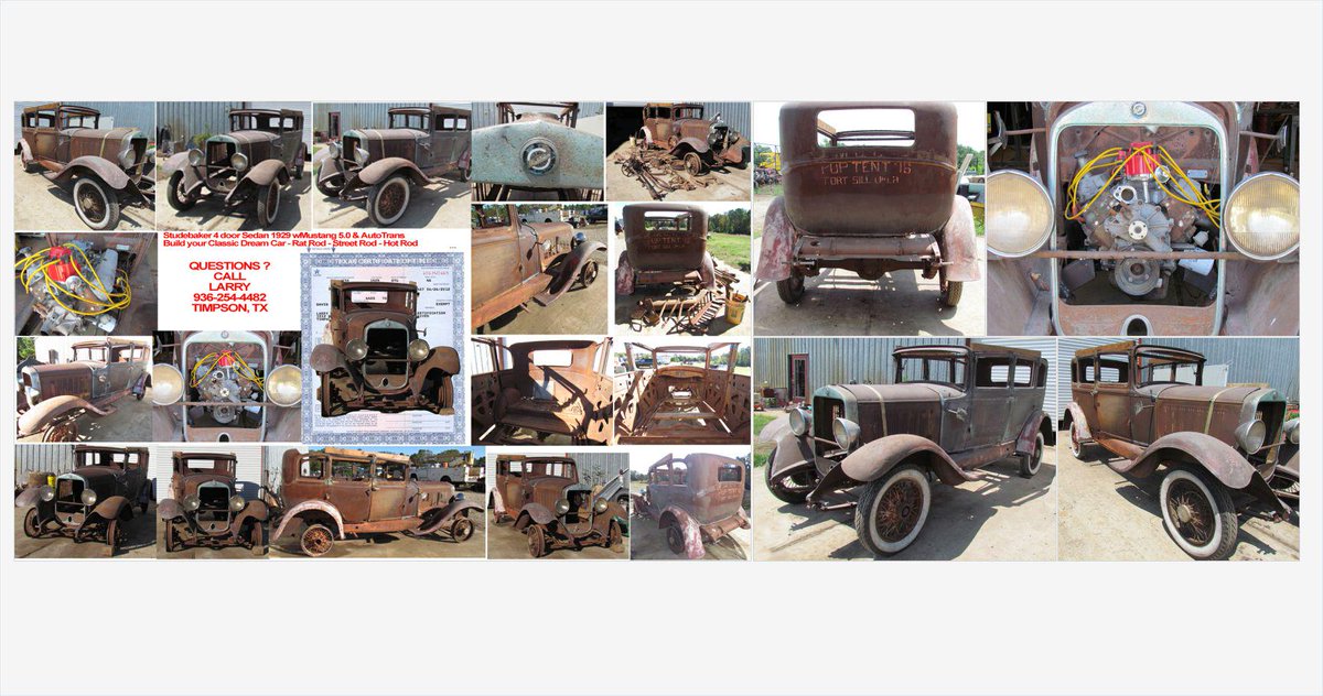 Cargo_Pal's tweet photo. Studebaker 4dr Sedan 1929 wMustang 5.0 Engine &amp; AutoTrans Build Your Own DIY HotRod RatRod https://t.co/NqUn3x0nQr … https://t.co/3bgiJQflAW