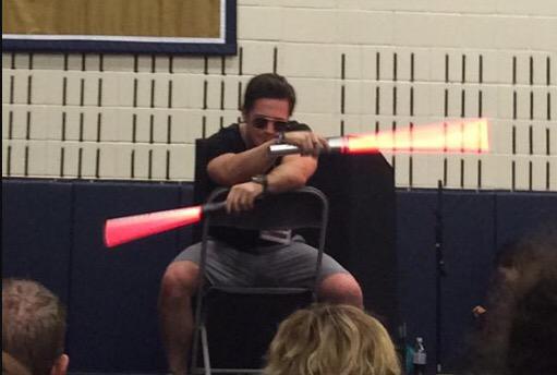 SonsOfAres_'s tweet photo. Awesome day at @TXTeenBookFest! @Pierce_Brown #texas #austin #bookfest #starwars #lightsabers #redrising #nerds #book http://t.co/K8OSA7PpyC