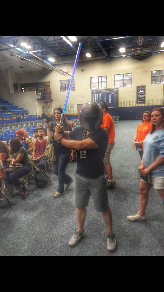 SonsOfAres_'s tweet photo. Awesome day at @TXTeenBookFest! @Pierce_Brown #texas #austin #bookfest #starwars #lightsabers #redrising #nerds #book http://t.co/K8OSA7PpyC