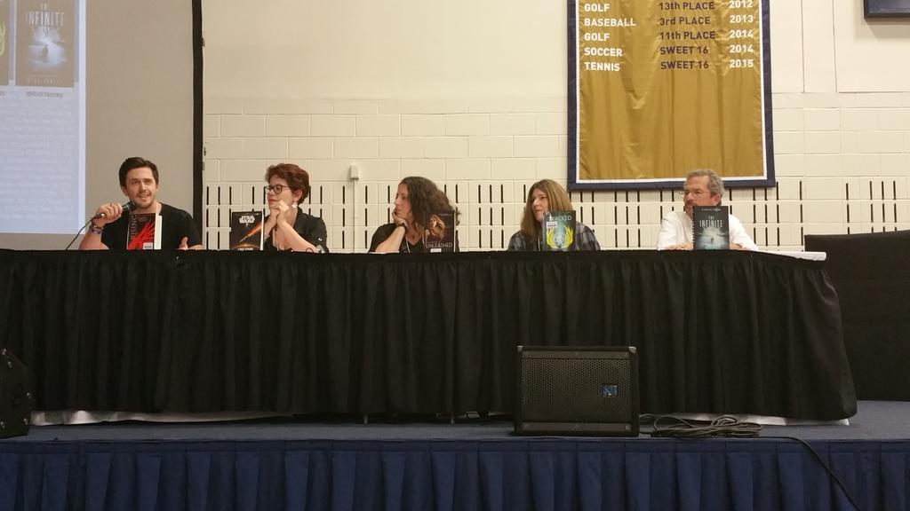 PruittTeenLib's tweet photo. Future Possible?Pierce Brown, Claudia Gray, Jenny Martin, Sophia Jordan, Rick Yancy! #roughreaders #TTBF15 #neisdlibs http://t.co/sYc65zm2gQ