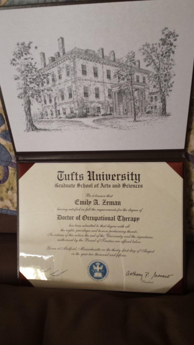 OTemily3's tweet photo. Guess it's official when the diploma is finally in your hands! @TuftsUniversity @TuftsAlumni # doublejumbo #OTD http://t.co/2g4bO3ZWyo