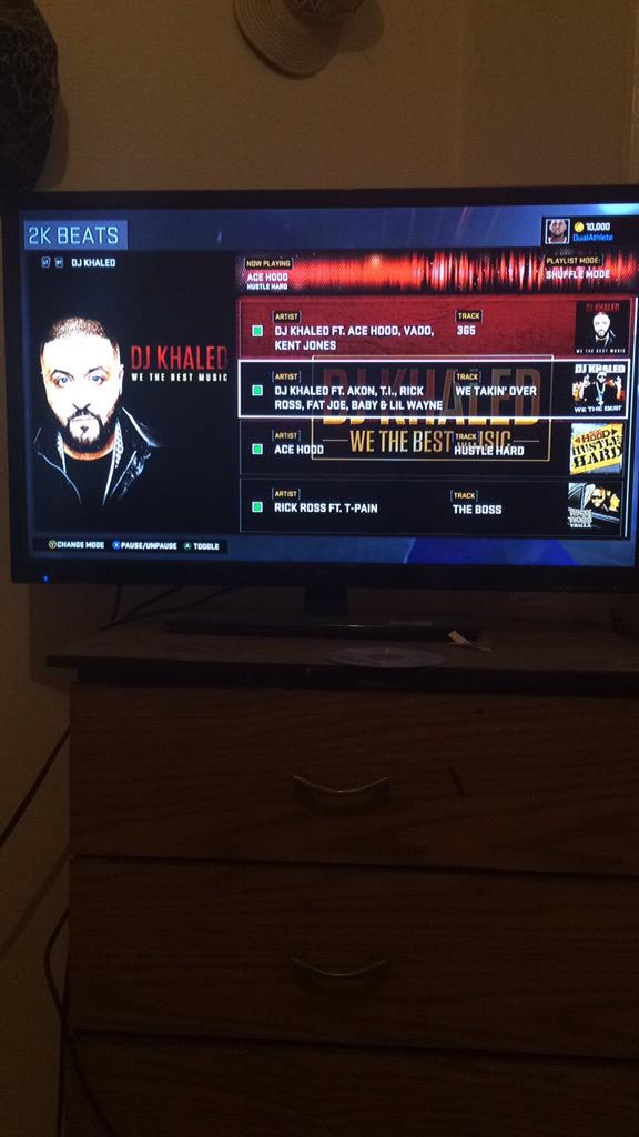 @djkhaled thank you for bring the music TO LIFE!! In This Year @NBA2K #YouHaveBlessedUs #NBA2K16