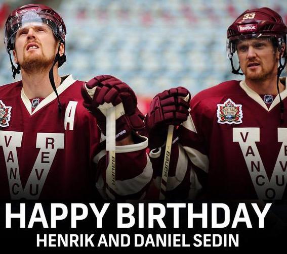  Happy 35th birthday to Daniel and Henrik Sedin!  I forgot the magnificent Sedins are Libras too!  