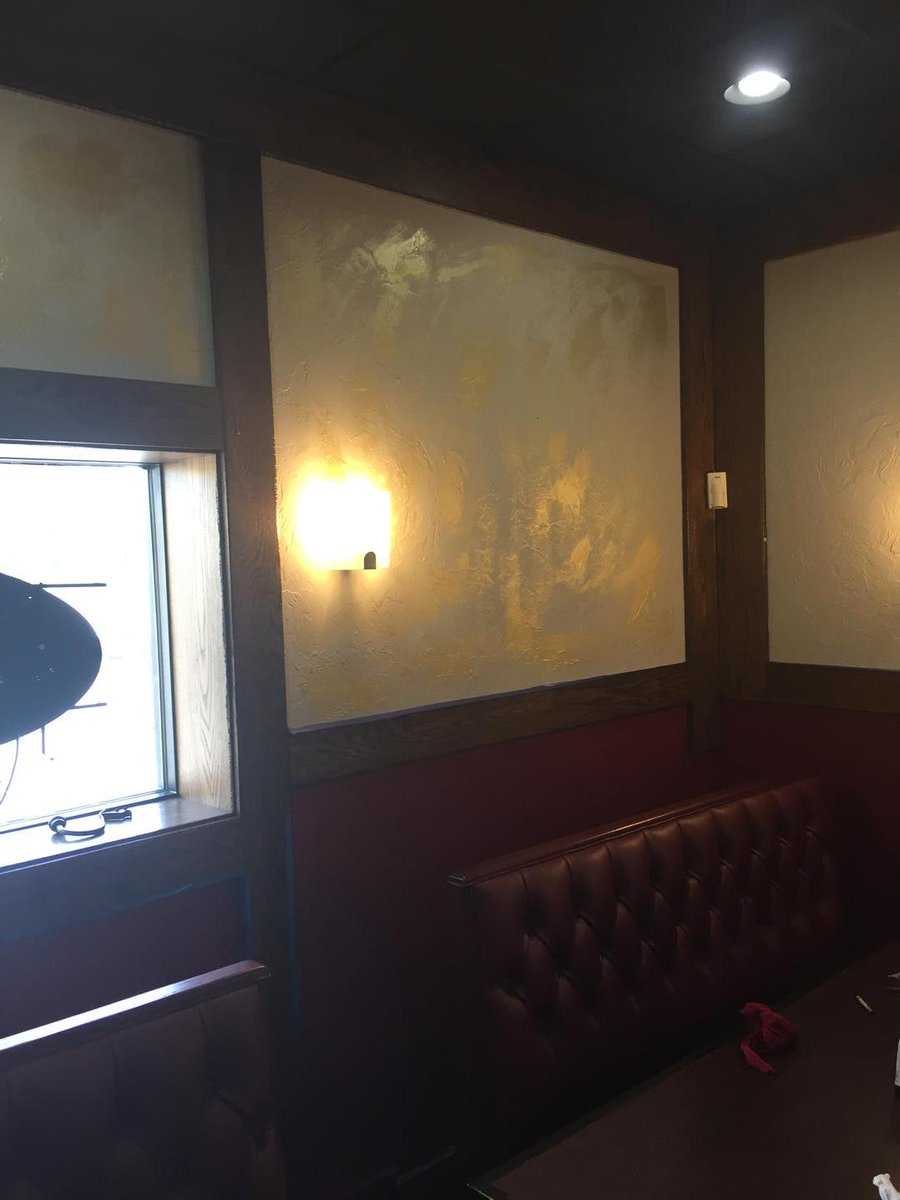 VollmerJason's tweet photo. Restaurant painted deep red and gold faux finish. Opening oct 13th!!!! http://t.co/Gn9eSDVeeF