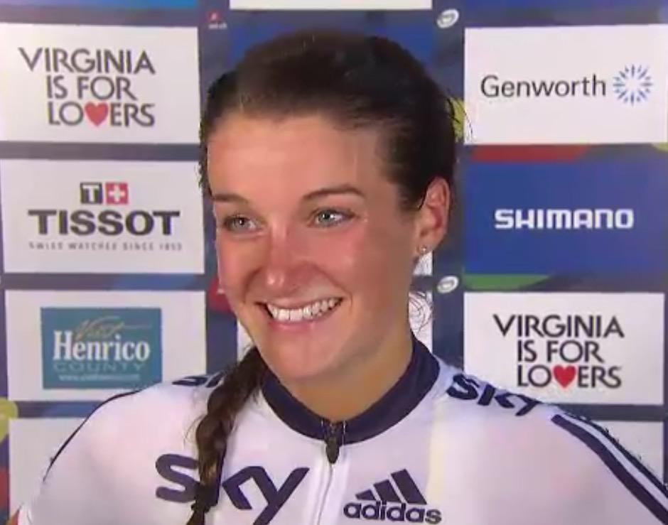 Rainbow stripes will do that to a smile. Congrats <a href="/L_ArmiTstead/">l_armitstead</a> #Richmond2015