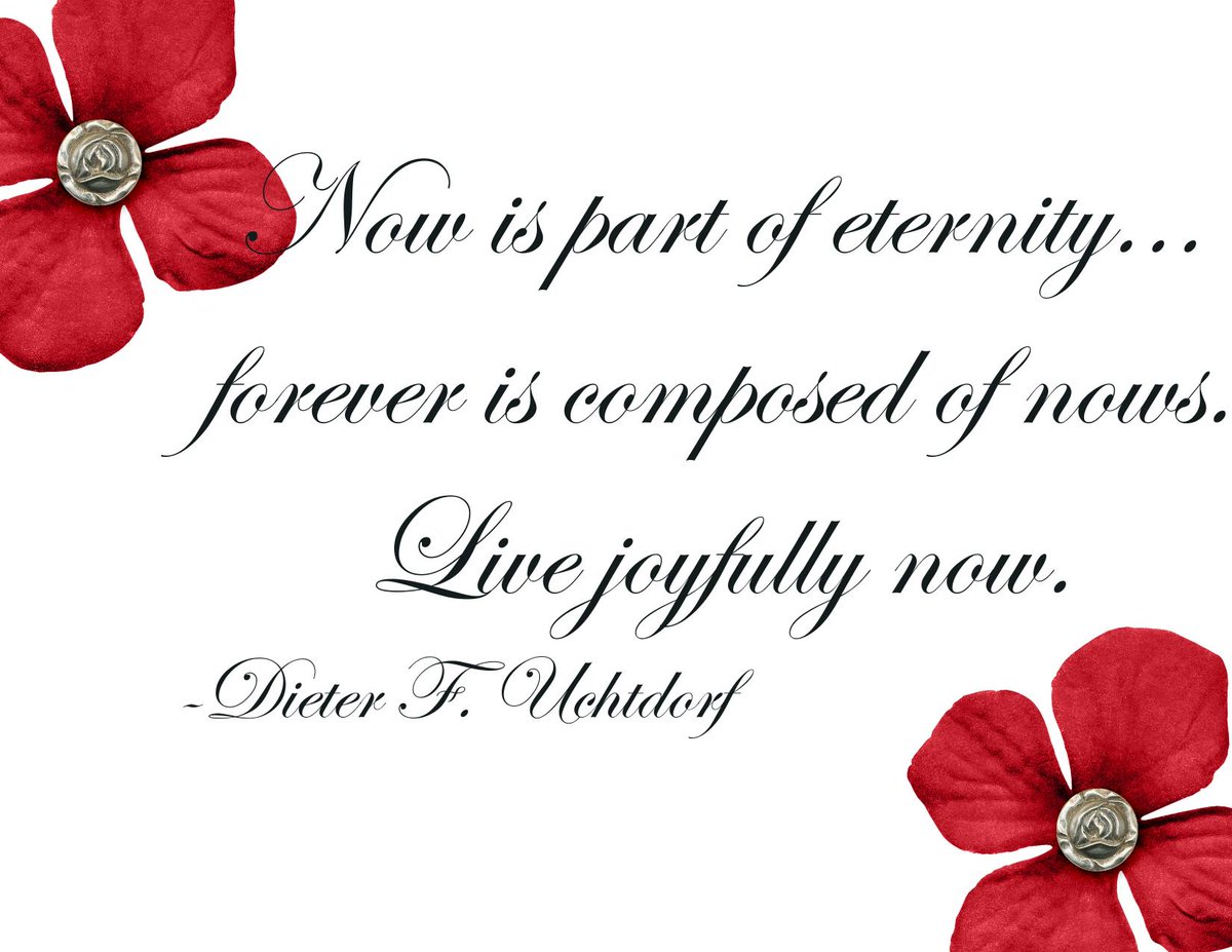 txaggieheather's tweet photo. Now is part of eternity, forever is composed of nows. Live joyfully now.
#PresUchtdorf #ldsconf #IndyMormon http://t.co/g93Y76IP6D