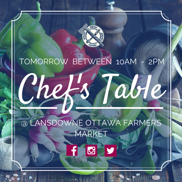 BytownChefs's tweet photo. Tomorrow @PaulDubeau is cooking up something delicious at the @OttawaFarmMkt! Come out &amp; have a taste between 10 &amp; 2! http://t.co/f5niW2ixz5