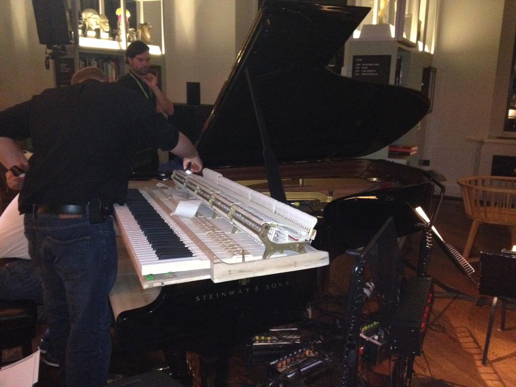 roger_short's tweet photo. Serious piano repairs @BBCRadio3 #whymusicweekend don't panic all will be well for @maxrichtermusic Sleep at midnight http://t.co/liokvXW22c