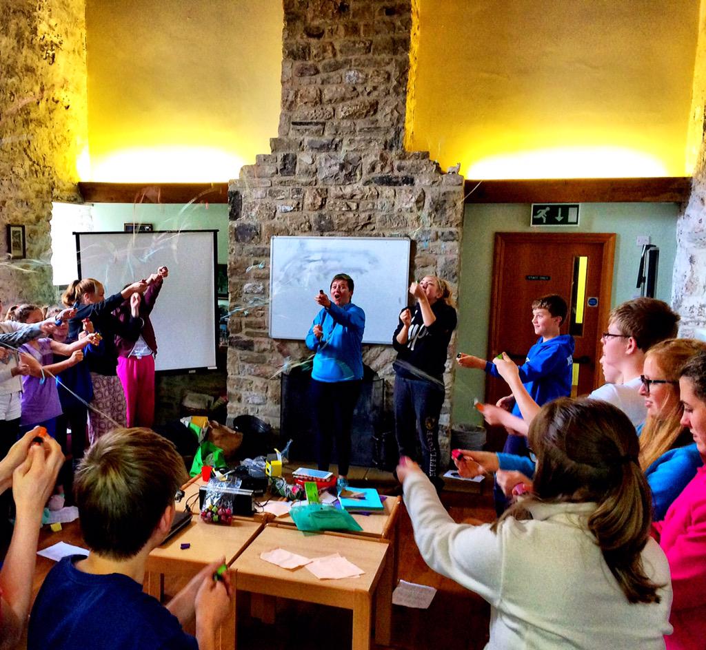 SAChaplaincy's tweet photo. Marvellous day at #Marrick Retreat Weekend. Party poppers to celebrate the good we see in others "Loveyour#selfie" http://t.co/V5nfli1j3p