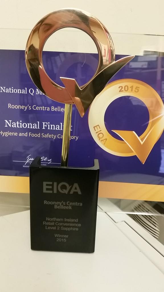 Centrabelleek's tweet photo. Delighted to have won @EIQA_TheQMark award for food safety &amp; hygiene in retail convenience #qmark @EIQA_TheQMark http://t.co/B1eVYKlQ0M