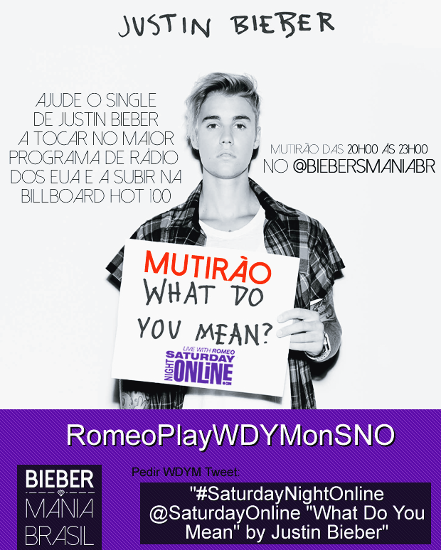 biebersmaniabr's tweet photo. MUTIRÃO HOJE: Às 20h00 com as tags = RomeoPlayWDYMonSNO  #EMABiggestFansJustinBieber 

RT, participe e espalhe! http://t.co/nAEyOoC1rU