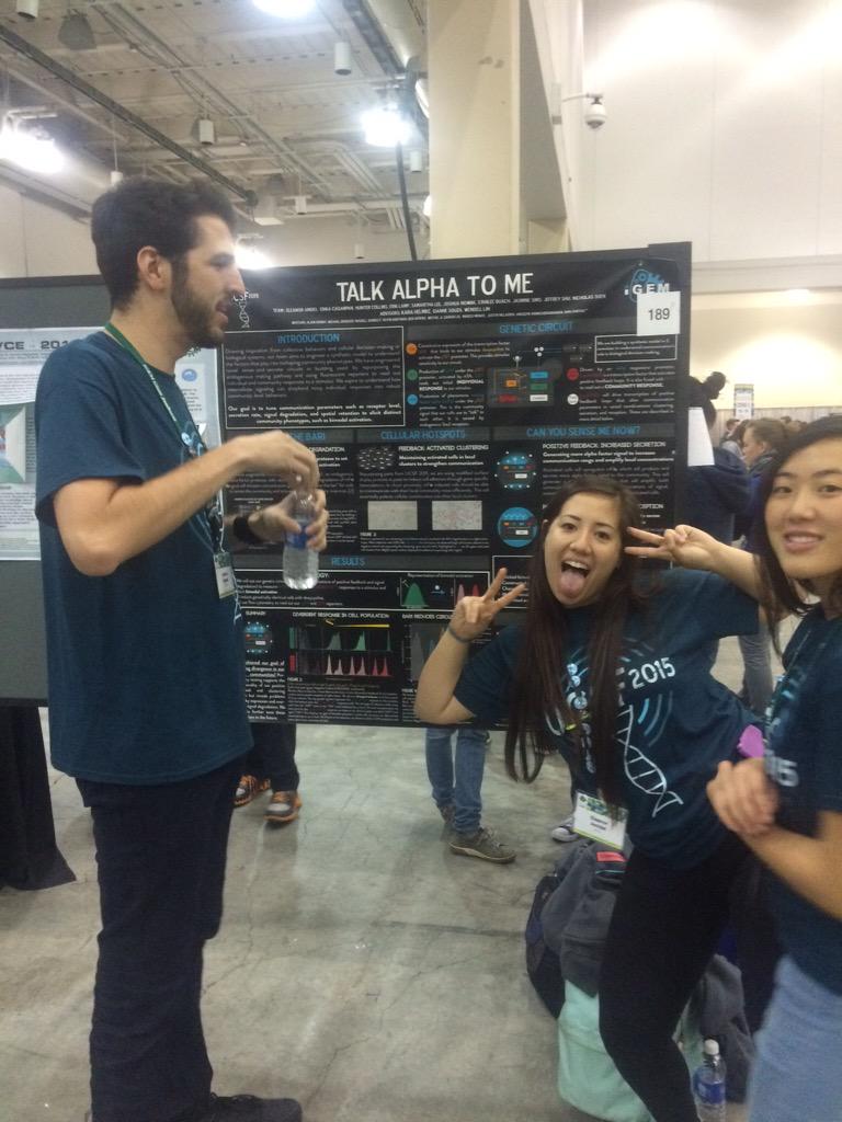 iGEM_UCSF's tweet photo. Who's ready for the first poster presentation session?! 🙋🏻 come see us at 189 hub 6! #talkalphatome http://t.co/7nQP5Xc5ma