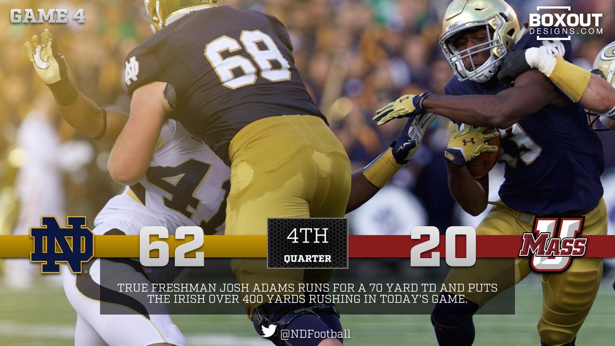 Notre Dame Football on Twitter "TOUCHDOWN IRISH!! We go over 400 yards
